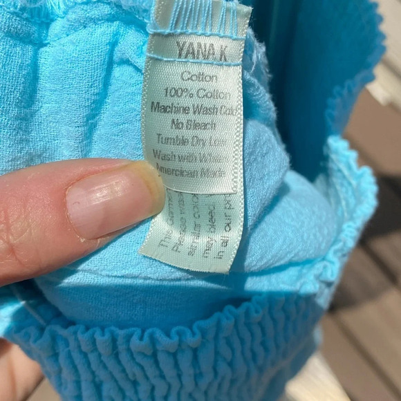 Yana K Portofino skirt in aqua tiered built in shorts medium stretchy - Picture 12 of 13